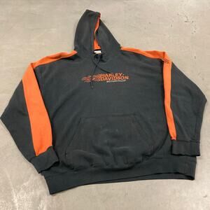 vintage y2k faded Harley Davidson sleeve hit hoodie